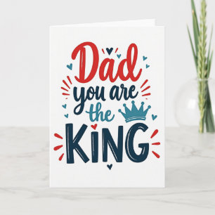 Kardinaalrode Papa Jij Bent Koning Kaart