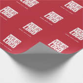 kardinaalrood - aangepast logo cadeaupapier (Hoek)