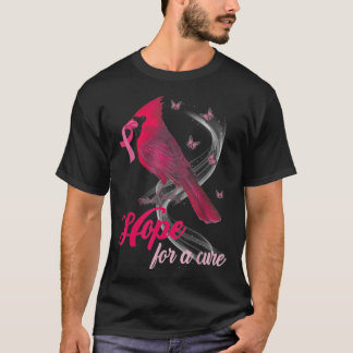 Kardinale hoop op een zuiver borstkankerbewustzijn t-shirt