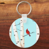 Kardinale vogelboom sleutelhanger (Voorkant)