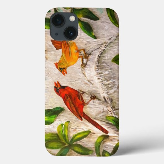 Kardinale vogels - Zingen van liefde Case-Mate iPhone Case (Achterkant)