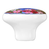 Kardinalen en Blauwe Birdhouse Keramische Knop (Zijkant)