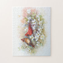 Kardinalen en Dogwood Puzzle