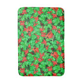 Kardinalen en holbessen badmat (Voorkant Verticaal)