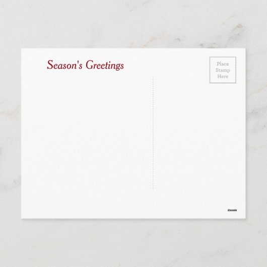 Kardinalen en kerstboom hulst feestdagenkaart (Achterkant)