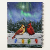 Kardinalen en Kerstverlichting Winter Sneeuw Planner (Achterkant)