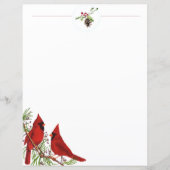 Kardinalen en voor Kerstmis briefpapier (Voorkant)