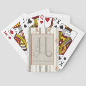 Kardinalen in Birch Tree Pattern H Monogram, bicyc Pokerkaarten (Achterkant)
