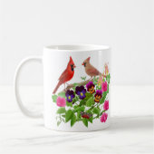 Kardinalen in de Mok van de tuin (Links)