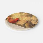 Kardinalen in het najaar 7 inch papier Bord (Gekanteld)