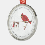 Kardinalen lijken te denken metalen ornament (Links)