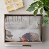  kardinalen met Ephemera ontkoppeling weefsel P Tissuepapier (Geschenk)