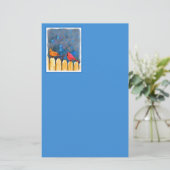 Kardinalen op het schilderen van de hek - Oorspron Briefpapier (Staand voorkant)