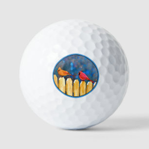 Kardinalen op het schilderen van de hek - Oorspron Golfballen