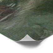 Kardinalen op Snowy Birdhouse Poster (Hoek)