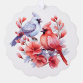 Kardinalen ornament kaart (Voorkant)