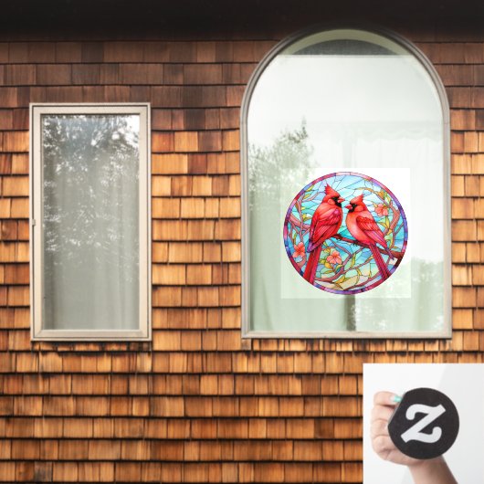  kardinalen raamsticker (Huis Raam)