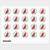 Kardinalen verschijnen wanneer engelen dicht bij h ronde sticker (Vel)