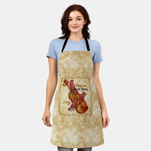 Kardinalen Viool schort (Gedragen)