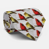 Kardinals Bird Art Stropdas (Opgerold)