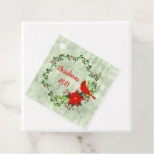 Kardinals Wreath Personalized Bedankjes Labels (In situ)