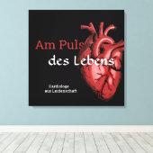 Kardiologe - Am Puls des Lebens Herz Design rot  Canvas Afdruk (Insitu (Houten vloer))