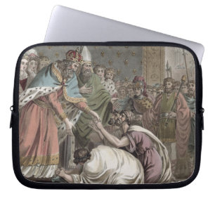 Karel de Grote (742-814) Ontvangt de ambassadeurs Laptop Sleeve