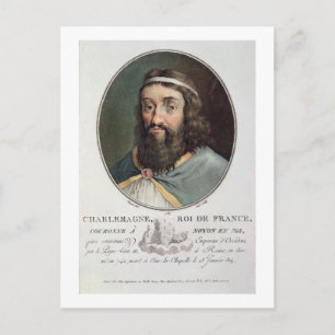 Karel de Grote (747-814), koning van Frankrijk, ge Briefkaart