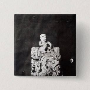 Karel de Grote-schaap" Vierkante Button 5,1 Cm