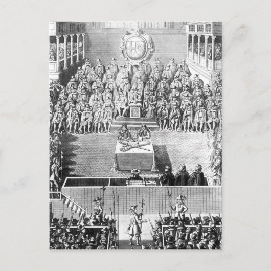 Karel I voor het Hooggerechtshof Briefkaart (Voorkant)