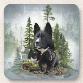 Karelian Beer Dog Bier Onderzetter (Voorkant)