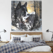 Karelian Beer Dog Canvas Afdruk (Insitu (Slaapkamer))