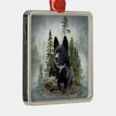 Karelian Beer Dog Metalen Ornament (Rechts)