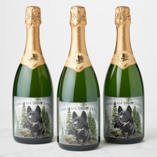 Karelian Beer Dog Sparkling Wijnetiket (Flessen)