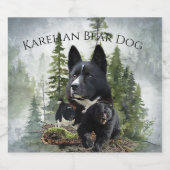 Karelian Beer Dog Sparkling Wijnetiket (Enkel label)