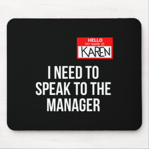 Karen Costume Halloween kan ik met de manager spre Muismat