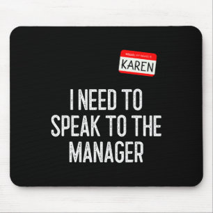 Karen Halloween Kostuum Spreek met de Manager Fun Muismat