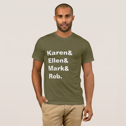 Karen&Mark&Rob Mannen T-shirt (Voorkant volledig)