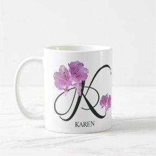  Karen naam  roze bloemenmeisje Koffiemok