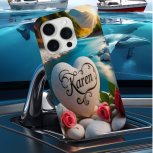 Karen's Heart stone River Sunset iPhone 15 Pro Case