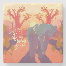 Kariba Wildlife Corridor Stone Onderzetter