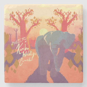 Kariba Wildlife Corridor Stone Onderzetter