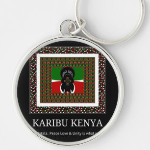 Karibu Kenya: Levendige nationale vlag kleuren Hak Sleutelhanger