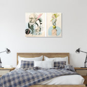 Karikaturen van Victor Hugo en Napoleon III Canvas Afdruk (Insitu (Slaapkamer))