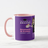 Karikatuur GRADUATE Cadeau  Vrouwelijke Brunette - Mok (Links)