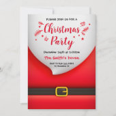 Karikatuur Kerstman pak met baard riem gesp Kaart (Voorkant)