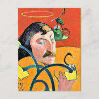 Karikatuur, schilderij van Paul Gauguin,