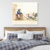 Karikatuur van de assemblage van notabelen canvas afdruk (Insitu (Slaapkamer))