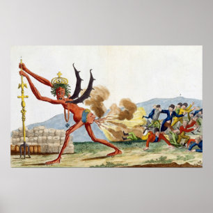Karikatuur van de Engelse regering, 1793 Poster