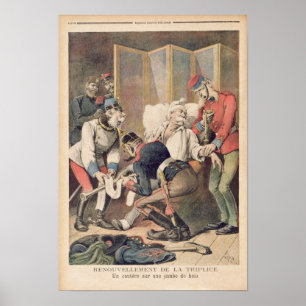 Karikatuur van de Triple Alliance Poster